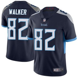 Limited Youth Delanie Walker Navy Blue Home Jersey - #82 Football Tennessee Titans Vapor Untouchable
