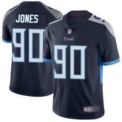 Limited Youth DaQuan Jones Navy Blue Home Jersey - #90 Football Tennessee Titans Vapor Untouchable