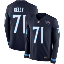 Limited Youth Dennis Kelly Navy Blue Jersey - #71 Football Tennessee Titans Therma Long Sleeve
