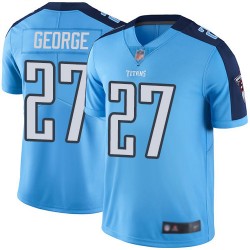 Limited Youth Eddie George Light Blue Jersey - #27 Football Tennessee Titans Rush Vapor Untouchable