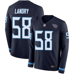 Limited Youth Harold Landry Navy Blue Jersey - #58 Football Tennessee Titans Therma Long Sleeve