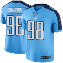 Limited Youth Jeffery Simmons Light Blue Jersey - #98 Football Tennessee Titans Rush Vapor Untouchable