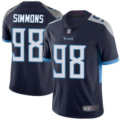 Limited Youth Jeffery Simmons Navy Blue Home Jersey - #98 Football Tennessee Titans Vapor Untouchable