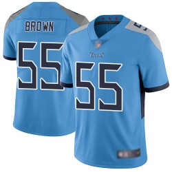 Limited Youth Jayon Brown Light Blue Alternate Jersey - #55 Football Tennessee Titans Vapor Untouchable