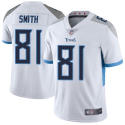 Limited Youth Jonnu Smith White Road Jersey - #81 Football Tennessee Titans Vapor Untouchable