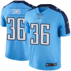 Limited Youth LeShaun Sims Light Blue Jersey - #36 Football Tennessee Titans Rush Vapor Untouchable