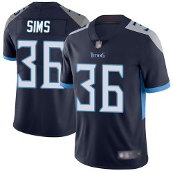 Limited Youth LeShaun Sims Navy Blue Home Jersey - #36 Football Tennessee Titans Vapor Untouchable