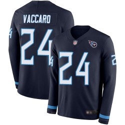 Limited Youth Kenny Vaccaro Navy Blue Jersey - #24 Football Tennessee Titans Therma Long Sleeve