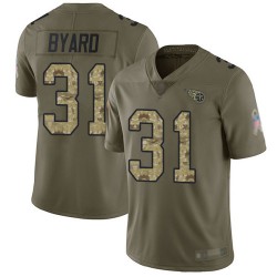 Limited Youth Kevin Byard Olive/Camo Jersey - #31 Football Tennessee Titans 2017 Salute to Service