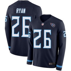 Limited Youth Logan Ryan Navy Blue Jersey - #26 Football Tennessee Titans Therma Long Sleeve