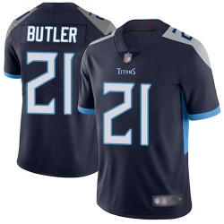 Limited Youth Malcolm Butler Navy Blue Home Jersey - #21 Football Tennessee Titans Vapor Untouchable