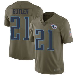 Limited Youth Malcolm Butler Olive Jersey - #21 Football Tennessee Titans 2017 Salute to Service