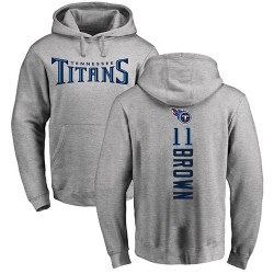 A.J. Brown Ash Backer - #11 Football Tennessee Titans Pullover Hoodie