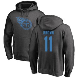 A.J. Brown Ash One Color - #11 Football Tennessee Titans Pullover Hoodie