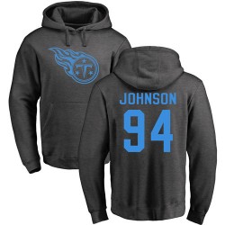 Austin Johnson Ash One Color - #94 Football Tennessee Titans Pullover Hoodie
