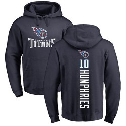Adam Humphries Navy Blue Backer - #10 Football Tennessee Titans Pullover Hoodie