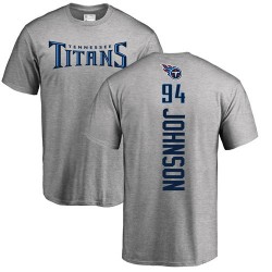 Austin Johnson Ash Backer - #94 Football Tennessee Titans T-Shirt