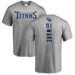 Cameron Wake Ash Backer - #91 Football Tennessee Titans T-Shirt