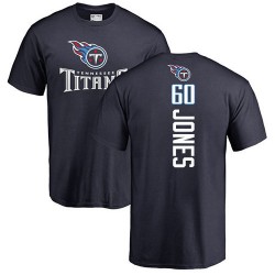 Ben Jones Navy Blue Backer - #60 Football Tennessee Titans T-Shirt