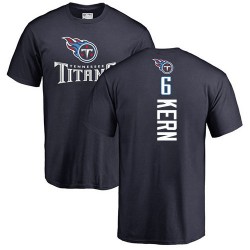 Brett Kern Navy Blue Backer - #6 Football Tennessee Titans T-Shirt