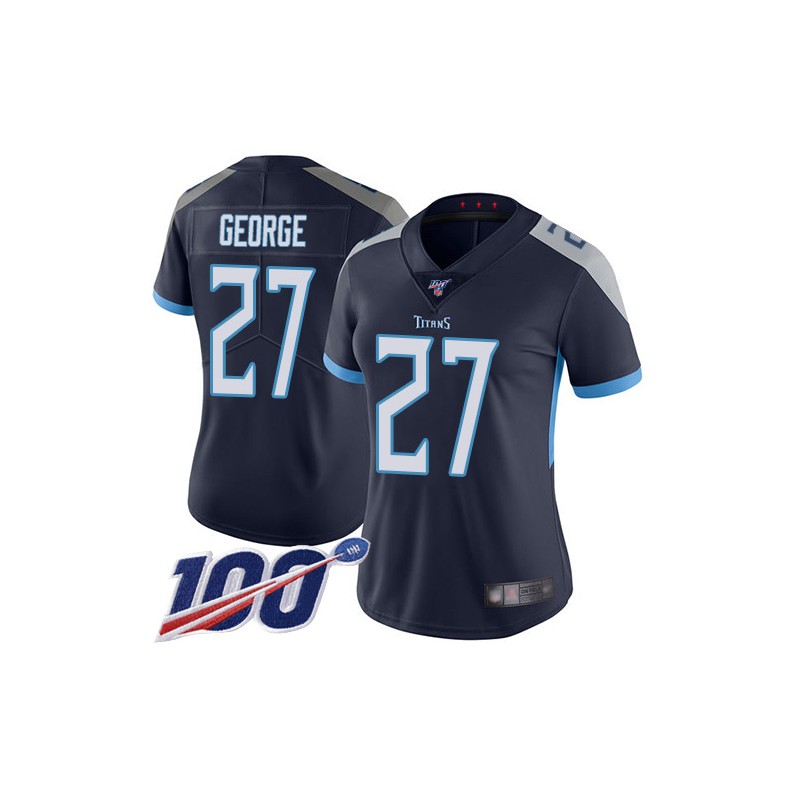 Limited Women's Eddie George Navy Blue Home Jersey - #27 Football