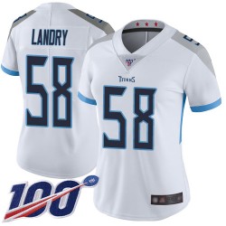 Limited Women's Harold Landry White Road Jersey - #58 Football Tennessee Titans 100th Season Vapor Untouchable