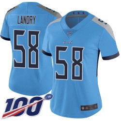 Limited Women's Harold Landry Light Blue Alternate Jersey - #58 Football Tennessee Titans 100th Season Vapor Untouchable