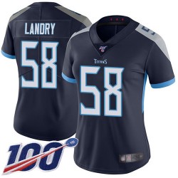 Limited Women's Harold Landry Navy Blue Home Jersey - #58 Football Tennessee Titans 100th Season Vapor Untouchable