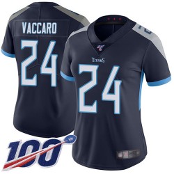 Limited Women's Kenny Vaccaro Navy Blue Home Jersey - #24 Football Tennessee Titans 100th Season Vapor Untouchable
