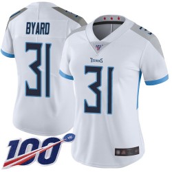 Limited Women's Kevin Byard White Road Jersey - #31 Football Tennessee Titans 100th Season Vapor Untouchable