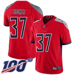 Limited Men's Amani Hooker Red Jersey - #37 Football Tennessee Titans 100th Season Inverted Legend