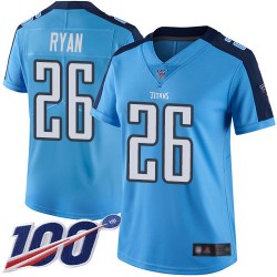 Limited Women's Logan Ryan Light Blue Jersey - #26 Football Tennessee Titans 100th Season Rush Vapor Untouchable