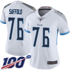 Limited Women's Rodger Saffold White Road Jersey - #76 Football Tennessee Titans 100th Season Vapor Untouchable