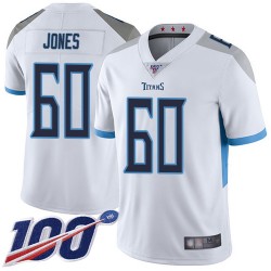 Limited Men's Ben Jones White Road Jersey - #60 Football Tennessee Titans 100th Season Vapor Untouchable