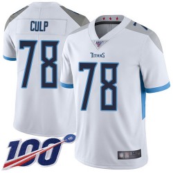 Limited Youth Curley Culp White Road Jersey - #78 Football Tennessee Titans 100th Season Vapor Untouchable