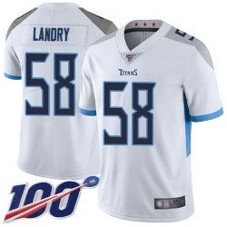 Limited Youth Harold Landry White Road Jersey - #58 Football Tennessee Titans 100th Season Vapor Untouchable