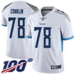 Limited Youth Jack Conklin White Road Jersey - #78 Football Tennessee Titans 100th Season Vapor Untouchable