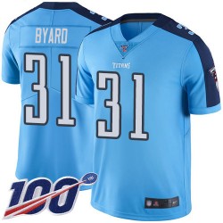 Limited Youth Kevin Byard Light Blue Jersey - #31 Football Tennessee Titans 100th Season Rush Vapor Untouchable