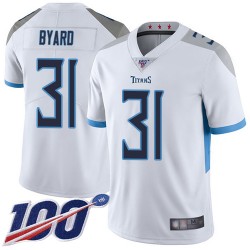 Limited Youth Kevin Byard White Road Jersey - #31 Football Tennessee Titans 100th Season Vapor Untouchable