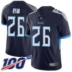 Limited Youth Logan Ryan Navy Blue Home Jersey - #26 Football Tennessee Titans 100th Season Vapor Untouchable