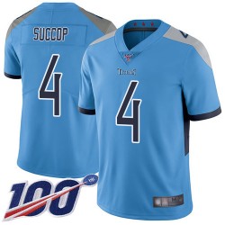 Limited Youth Ryan Succop Light Blue Alternate Jersey - #4 Football Tennessee Titans 100th Season Vapor Untouchable