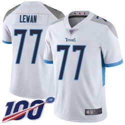 Limited Youth Taylor Lewan White Road Jersey - #77 Football Tennessee Titans 100th Season Vapor Untouchable