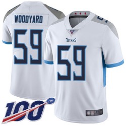 Limited Youth Wesley Woodyard White Road Jersey - #59 Football Tennessee Titans 100th Season Vapor Untouchable