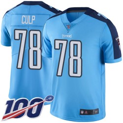 Limited Men's Curley Culp Light Blue Jersey - #78 Football Tennessee Titans 100th Season Rush Vapor Untouchable