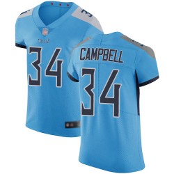 Elite Men's Earl Campbell Light Blue Alternate Jersey - #34 Football Tennessee Titans Vapor Untouchable