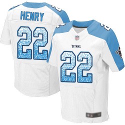 Elite Men's Derrick Henry White Road Jersey - #22 Football Tennessee Titans Drift Fashion