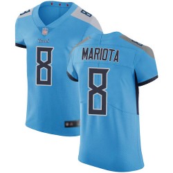 Elite Men's Marcus Mariota Light Blue Alternate Jersey - #8 Football Tennessee Titans Vapor Untouchable