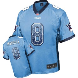 Elite Men's Marcus Mariota Light Blue Jersey - #8 Football Tennessee Titans Drift Fashion