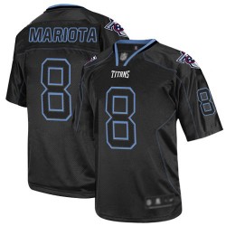 Elite Men's Marcus Mariota Lights Out Black Jersey - #8 Football Tennessee Titans