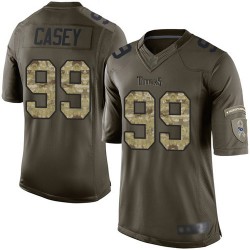 Elite Men's Jurrell Casey Green Jersey - #99 Football Tennessee Titans Salute to Service